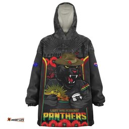 RugbyLife Penrith Panthers Snug Hoodie Lest We Forget In Honor And Remembrance