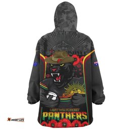 RugbyLife Penrith Panthers Snug Hoodie Lest We Forget In Honor And Remembrance