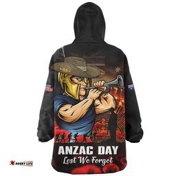RugbyLife Gold Coast Titans Snug Hoodie Anzac Day Rising Dawn Ceremony Lest We Forget Courage
