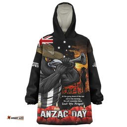 RugbyLife Collingwood Snug Hoodie Anzac Day Dawn Of Courage Eternal Tribute