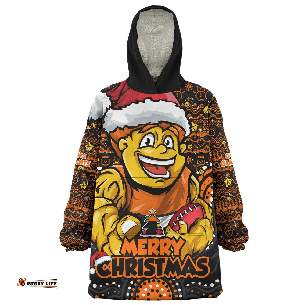 RugbyLife GWS GIANTS Snug Hoodie Ugly Christmas Knit Patterns Vintage Jersey
