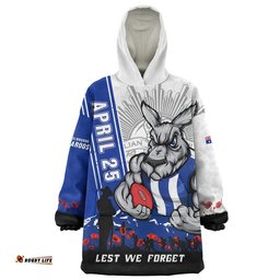 RugbyLife North Melbourne Snug Hoodie Anzac Day Lest We Forget Memorial