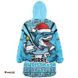 RugbyLife Cronulla-Sutherland Sharks Snug Hoodie Merry Christmas Festive Spirit Edition