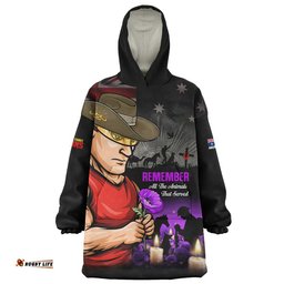 RugbyLife Gold Coast SUNS Snug Hoodie Anzac Day In Memory Of Animals That Served