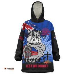RugbyLife Western Bulldogs Snug Hoodie ANZAC Day Honour And Football Legacy