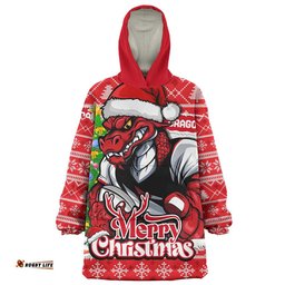 RugbyLife St. George Illawarra Dragons Snug Hoodie Merry Christmas Game Day Knit Style Team Edition