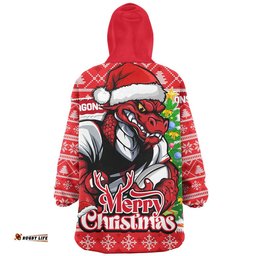 RugbyLife St. George Illawarra Dragons Snug Hoodie Merry Christmas Game Day Knit Style Team Edition