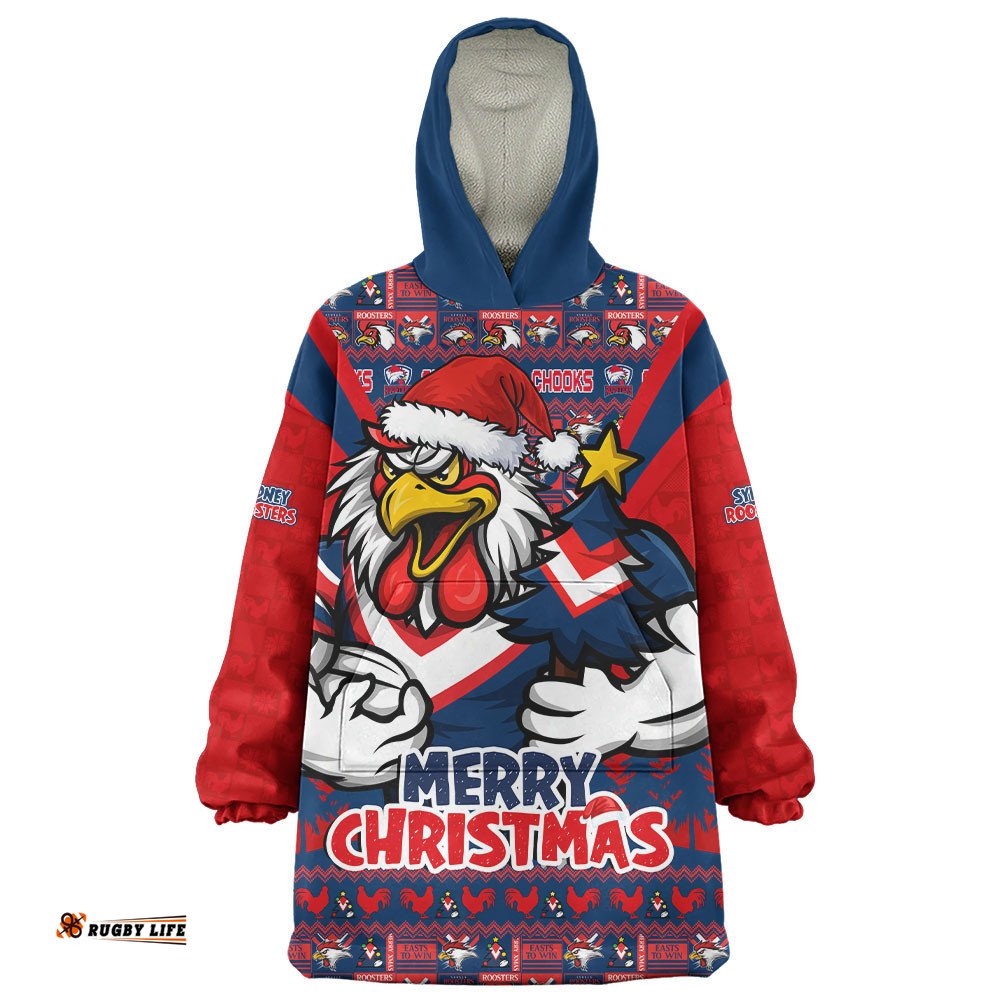 RugbyLife Sydney Roosters Snug Hoodie Merry Christmas Festive Spirit Edition