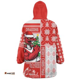 RugbyLife St. George Illawarra Dragons Snug Hoodie Christmas Magic Knit Style Winter Glow