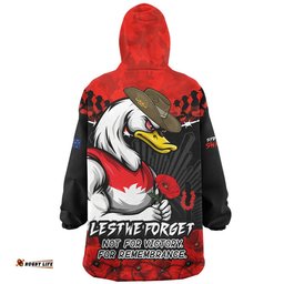 RugbyLife Sydney Swans Snug Hoodie ANZAC Day Not For Victory For Remembrance