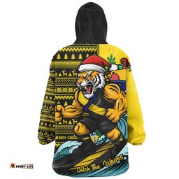 RugbyLife Richmond Snug Hoodie Christmas Holiday Santa Rides The Waves