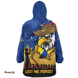 RugbyLife West Coast Eagles Snug Hoodie ANZAC Inspired Football Fan Memorial Design