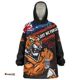 RugbyLife Wests Tigers Snug Hoodie Anzac Remembrance Of The Fallen