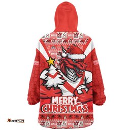RugbyLife St. George Illawarra Dragons Snug Hoodie Merry Christmas Festive Spirit Edition