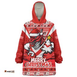 RugbyLife St. George Illawarra Dragons Snug Hoodie Merry Christmas Festive Spirit Edition