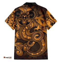 Aotearoa Maori Hei Tiki Hawaiian Shirt Koura Kowhaiwhai Puhoro Motif LT9