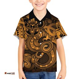 Aotearoa Maori Hei Tiki Hawaiian Shirt Koura Kowhaiwhai Puhoro Motif LT9