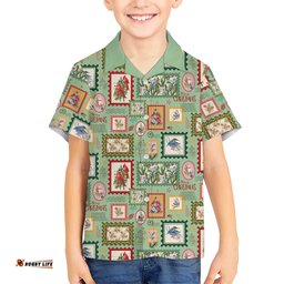 Aussie Birds Christmas La La Land Hawaiian Shirt Green Vintage Stamp Edition LT9