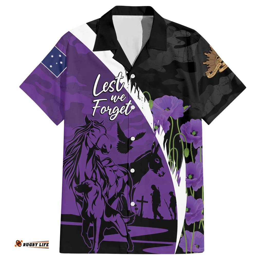Australia ANZAC Day Hawaiian Shirt Animals of War - Lest We Forget LT7