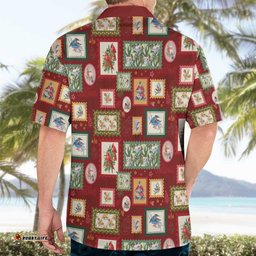 Aussie Birds Christmas La La Land Hawaiian Shirt Red Vintage Stamp Edition LT9