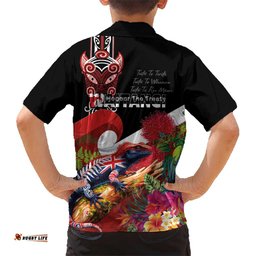 Aotearoa Toitu Te Tiriti Hawaiian Shirt Waitangi-Honour The Treaty NZ Tuatara and Plants LT03