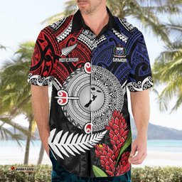 Aotearoa and Samoa Mo Te Tiriti Hawaiian Shirt Tangata Moana Stand with Tangata Whenua LT9