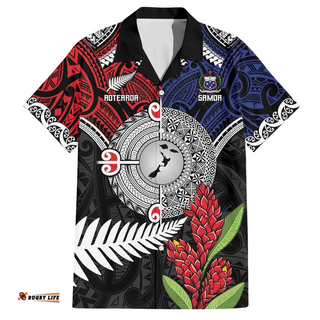 Aotearoa and Samoa Mo Te Tiriti Hawaiian Shirt Tangata Moana Stand with Tangata Whenua LT9