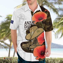 Australia ANZAC Day Hawaiian Shirt Boots And Slouch Hat Lest We Forget LT14
