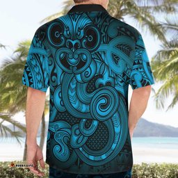 Aotearoa Maori Hei Tiki Hawaiian Shirt Kikorangi Kowhaiwhai Puhoro Motif LT9