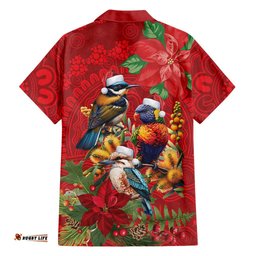 Aussie Native Bird Hawaiian Shirt Aboriginal Inspired Christmas LT9