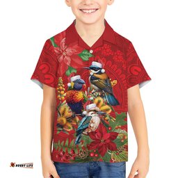 Aussie Native Bird Hawaiian Shirt Aboriginal Inspired Christmas LT9