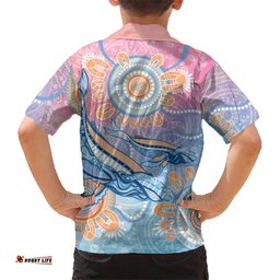Aussie NAIDOC Week Pastel Hawaiian Shirt Dreaming Whales LT7