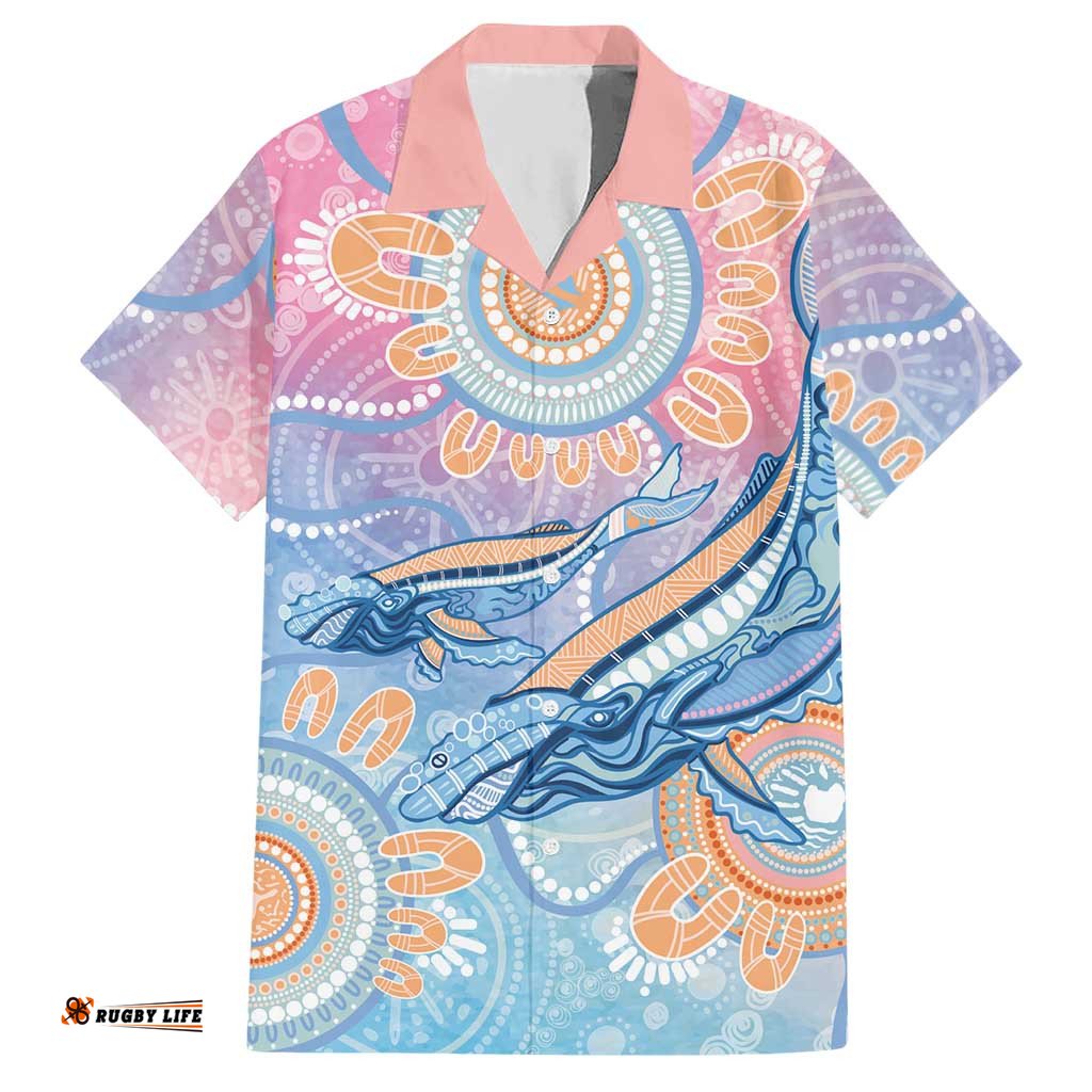 Aussie NAIDOC Week Pastel Hawaiian Shirt Dreaming Whales LT7