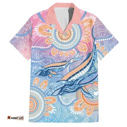 Aussie NAIDOC Week Pastel Hawaiian Shirt Dreaming Whales LT7