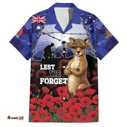 ANZAC Day Hawaiian Shirt Lest We Forget DT05