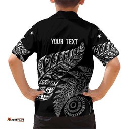 Aotearoa Personalized Lawn Bowls Maori Hawaiian Shirt New Zealand Black Tribal Silver Fern LT7