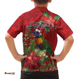 Aussie Rainbow lorikeet Hawaiian Shirt Aboriginal Inspired Christmas LT9