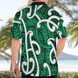 Aotearoa Maori Kowhaiwhai Hawaiian Shirt Kakariki Puhoro and Patiki LT9