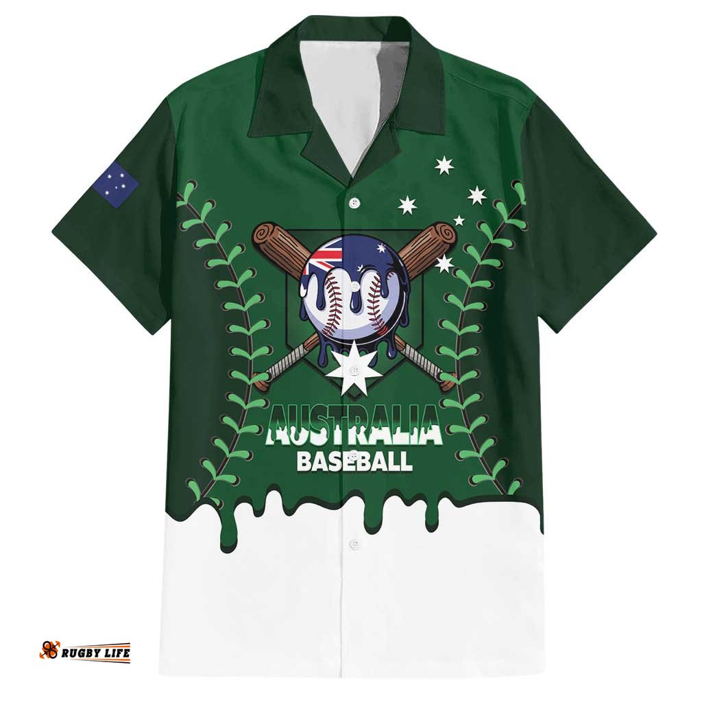 Australia 2026 Baseball Custom Hawaiian Shirt Go Aussie Drip Style LT14