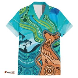 Aussie Aurora Borealis Aboriginal Art Hawaiian Shirt LT7