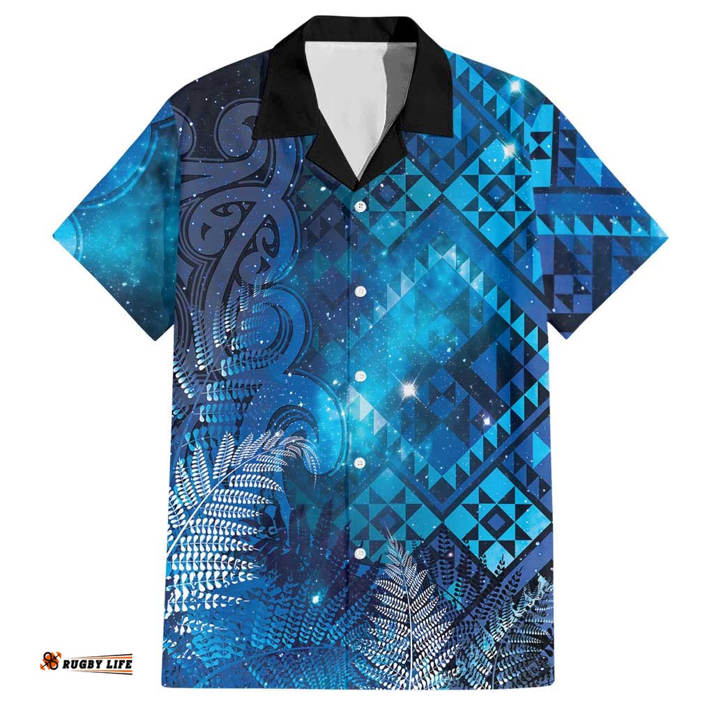 Aotearoa Taniko Matariki Hawaiian Shirt Cosmic Blue LT7