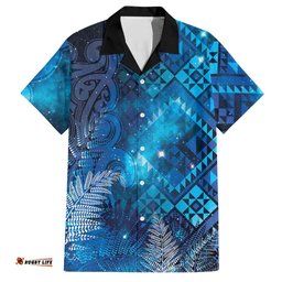 Aotearoa Taniko Matariki Hawaiian Shirt Cosmic Blue LT7