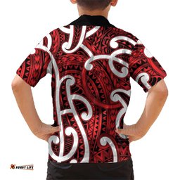 Aotearoa Maori Kowhaiwhai Hawaiian Shirt Whero Puhoro and Patiki LT9