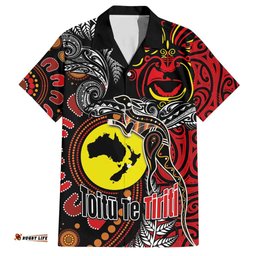 Aotearoa and Australia Toitu Te Tiriti Hawaiian Shirt Honour the Treaty - Stand Together Stand Stronger LT03
