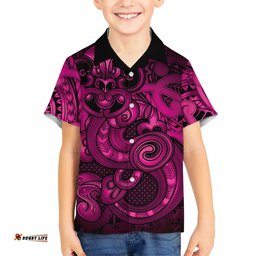 Aotearoa Maori Hei Tiki Hawaiian Shirt Mawhero Kowhaiwhai Puhoro Motif LT9