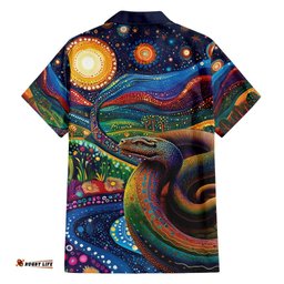 Aboriginal Dreamtime Rainbow Serpent Hawaiian Shirt LT9