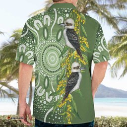 Aussie Kokaburra Golden Wattle Hawaiian Shirt Aboriginal with National Color LT9