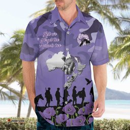 ANZAC Day Hawaiian Shirt Lest We Forget the Animals Too LT19