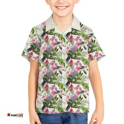 Aussie Pink Cockatoo Flowers Seamless Pattern Hawaiian Shirt LT9