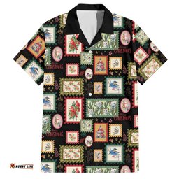 Aussie Birds Christmas La La Land Hawaiian Shirt Black Vintage Stamp Edition LT9